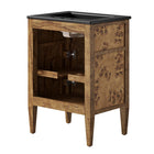 Modway Elysian 24" Wood Bathroom Vanity - Black/Brown-Burl Wood Veneer
