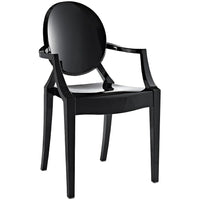 Nicer Furniture Louis XVI Ghost Chair - Black - 2 Pack-Famous Louis XVI style, Comfortable Chair.