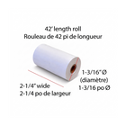 Eddie’s Thermal Paper Roll - 2-1/4" x 42' - 250 Pack (BPA Free)-Features an end-of-roll red line indicator
