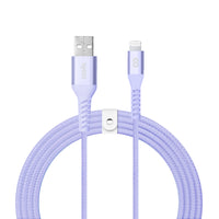 LOGiiX Vibrance Braid 1.2M USB-A to Lightning - Lavender-1.2M (*3.94 ft) USB-A to Lightning cable to charge & sync Lightning devices