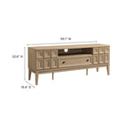 Modway Samos 59" TV Stand - Light Oak-Full-Glide Drawer