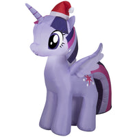 GEMMY Airblown Inflatable Christmas My Little Pony Twilight Sparkle with Santa Hat-Lights up with bright, energy-efficient LED light