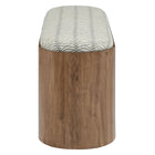 Modway Ashby 45" Geometric Upholstered Bench - Natural/Geometric-Adjustable Levelers