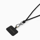 Ideal of Sweden Cord Phone Strap Universal - Coal Black-Universal attachment patch included