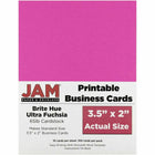 JAM Paper Printable Business Cards - 3-1/2" x 2" - Ultra Fuchsia Pink - 100 Pack-Color: Fuchsia Pink