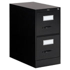 Staples Vertical Letter File Cabinet - 2-Drawer - Black-High drawer sides eliminate the need for hanging file bars