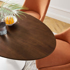 Modway Lippa 48" Oval Wood Dining Table - Walnut-Seats 4