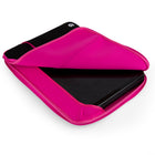 Vangoddy Neoprene 17" Laptop Protective Sleeve Case with Extra Pocket - Black/Pink-Front Zippered Pocket. Provides convenient storage for accessories like chargers, mice, or pens.