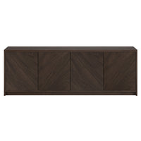 Hudson&Canal Renad TV Stand for TV's up to 78" - Alder Brown-A modern contemporary design accommodates TVs up to 78" for your entertaining space