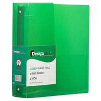 JAM Paper Plastic 2" 3-Ring Binder - Green -English only packaging