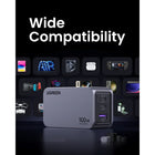 UGREEN Nexode Pro 100W 3-Port GaN USB-C/USB-A Charger-100W Fast Charging: The USB-C1 port provides up to 100W of power when used alone, charging a 14-inch MacBook Pro from 0% to 50% in just 27 minutes, making it ideal for fast, on-the-go charging.