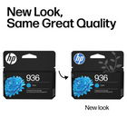 HP 936 Ink Cartridge - Standard Yield - Cyan-Up to twice as many prints with Original HP ink compared to non-HP ink