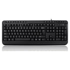 Adesso Multimedia USB Keyboard with Built-In Hub - Black-Multimedia USB keyboard with built-in hub
