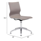 Zuo Glider Conference Chair - Taupe-7