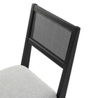 Modway Nimba Faux Rattan Fabric Dining Chairs - Heathered Weave Light Grey - 2 Pack-10