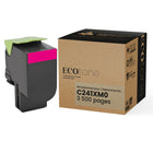 Ecotone Lexmark C241XM0 Remanufactured Toner - High Yield - Magenta-Colour: Magenta
