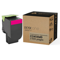Ecotone Lexmark C241XM0 Remanufactured Toner - High Yield - Magenta-Colour: Magenta