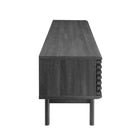 Modway Render 70" Entertainment Center TV Stand - Charcoal-Two Cable Management Holes