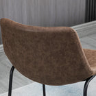 HOMCOM Counter Height Bar Stools with Back - Brown - 2 Pack-Fits counter height of 35.8" (91 cm)

