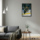 Mario Lemieux Penguins Action - Framed Canvas - 22" x 31"-Ready to hang - arrives fully assembled