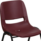 Flash Furniture HERCULES Series Burgundy Ergonomic Shell Stack Chair with Black Frame-Double Support Braces