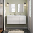 Modway Render 48" Wall-Mount Bathroom Vanity - White-MDF and Particleboard