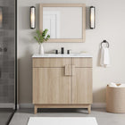 Modway Miles 36" Bathroom Vanity Cabinet - Oak-Plumbing Cut-Out