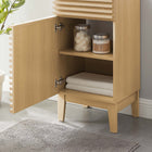 Modway Render 18" Bathroom Vanity Cabinet - Oak-Particleboard and Laminate Construction