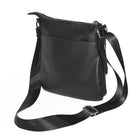 Nicci Ladies Crossbody Bag with Front Zipper Pocket - Black-Back slit pocket with magnetic snap closure