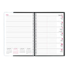 Brownline 2026 Pre-Vu Weekly Planner - 8-1/2" x 6-3/4" - Black - Bilingual-Transparent section on cover for easy viewing!