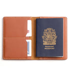 Decent Living Leather Passport Holder - Brown-Finish: Polished and sealed edges for a refined look