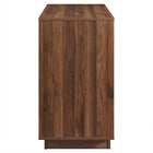 Modway Bulwark 6-Drawer Dresser - Walnut-Non-Marking Floor Glides