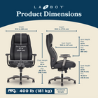 La-Z-Boy Channing Massage Executive Chair - Black-ProPlus upgraded construction is durably made to help support up to 400 lb