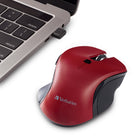 Verbatim USB-C Wireless Mouse - Blue LED - Red-Adjustable DPI button - easily switch between 800, 1300 and 1600 DPI