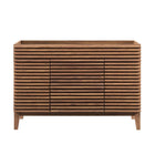 Modway Render 48" Single Sink Compatible Bathroom Vanity Cabinet - Walnut-Mid-Century Modern Vanity