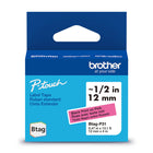 Brother Genuine BTAGP31 Label Tape for P-touch Label Makers - Black on Pink - 12 mm W x 4 m L-Whatever your project, you have our word on it.Trust Brother, Canada’s reliable label maker brand for all your labelling needs.
