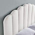 Modway Veronique Performance Velvet Full/Queen Headboard - White-Height Adjustable Mounting