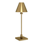 Hudson&Canal Clement 28" Tall Table Lamp with Metal Shade - Brass/Brass-Elegant modern design for your living room, workspace, or bedside table