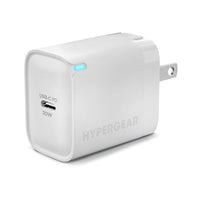 HyperGear 30W USB-C PD Wall Charger Hub with LED - White-30W USB-C Power Delivery with PPS