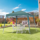Outsunny 8 ft W x 8 ft L Pop Up Canopy Foldable Outdoor Canopy Tent with Bag - Green-Adjustable legs for different needs and preferences