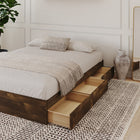Nexera 3-Drawer Storage Bed Frame - Queen Size - Truffle-7