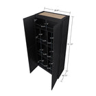 Manhattan Comfort Hopkins 59.22" 2-Piece Modern 14-Shelf Storage Closet - Black-Includes 7 Large Cubby Compartments