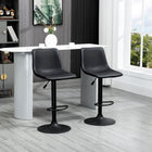 HOMCOM Adjustable Counter Height Kitchen Bar Stools - Grey - 2 Pack-It is well-suited for the kitchen and other spaces, making it suitable for small areas
