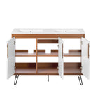 Modway Energize 48" Double Sink Bathroom Vanity - Cherry/White-8