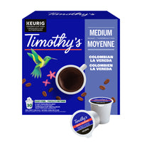 Timothy’s Colombian La Vereda - Medium Roast - K-Cup Coffee Pods - 30 Pack-Recyclability: our k-cup pods are recyclable in select locations. They may not be recyclable in your area.