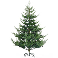 HOMCOM 6' Artificial Christmas Tree with Hinge Design - Green-Pine-style tree in wide shape provide a lush and natural look 