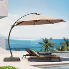 Lausaint 11' Cantilever Umbrella with Base - Beige-7