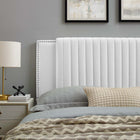 Modway Felicity Channel Tufted Performance Velvet Full/Queen Headboard - White-Stain-Resistant Fabric