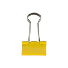 JAM Paper Colourful Binder Clips - Small - 3/4" - Yellow - 25 Pack-Binder clips' strong hold keeps stacks of loose paper securely fastened together, without the risk of slipping or falling out