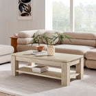 Modway Hollis Travertine Coffee Table - Travertine-Open Lower Shelf